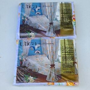 Utica Fine Arts Vintage 70's Floral Full Size Bed Sheet Set Nostalgic New